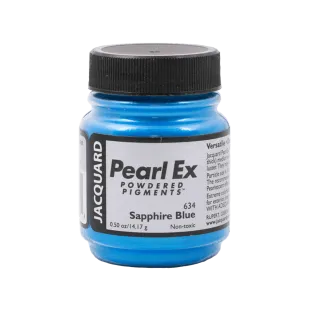 JACQUARD Pearl EX Powdered Metallic Pigments 0.5oz #634 SAPPHIRE BLUE / Szafirowe Niebieskie metaliczne i perłowe pigmenty w proszku do rękodzieła