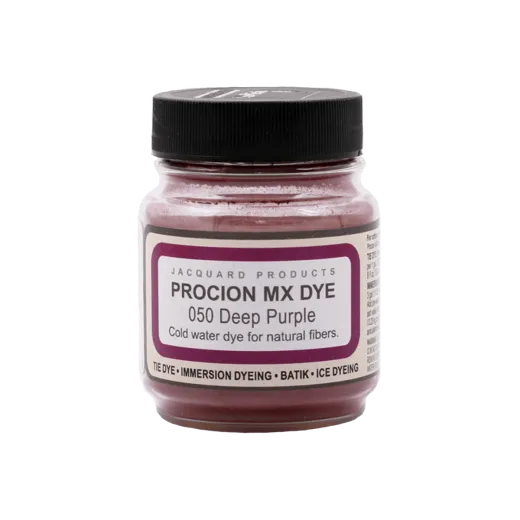 JACQUARD Procion MX Dye 0.66oz #1050 DEEP PURPLE / Głębokofioletowy barwnik do tkanin z naturalnych włókien roślinnych (celulozowych)