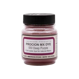JACQUARD Procion MX Dye 0.66oz #1050 DEEP PURPLE / Głębokofioletowy barwnik do tkanin z naturalnych włókien roślinnych (celulozowych)
