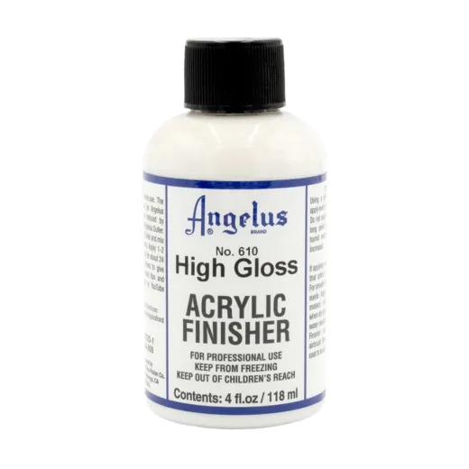 Wysoki połysk wykończeniowy lakier do skór, akcesori, sneakersów, butów, odzieży i jenasu.