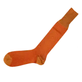 Eleganckie pomarańczowe wełniane podkolanówki męskie viccel knee socks herringbone mustard orange