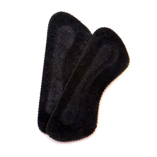 Skórzane wkładki do butów., samoprzylepne zapiętki w kolorze czarnym