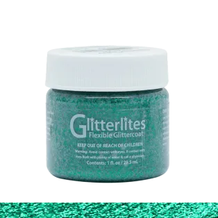 ANGELUS Glitterlites Leather Paint 1oz #224 EMERALD / Szmaragdowa brokatowa farba akrylowa do customizacji Jeansu i Sneakersów