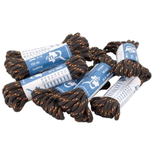 MR Laces Trekking Strong 4mm Gray Brown - szaro brązowe wzmacniane sznurowadła trekkingowe