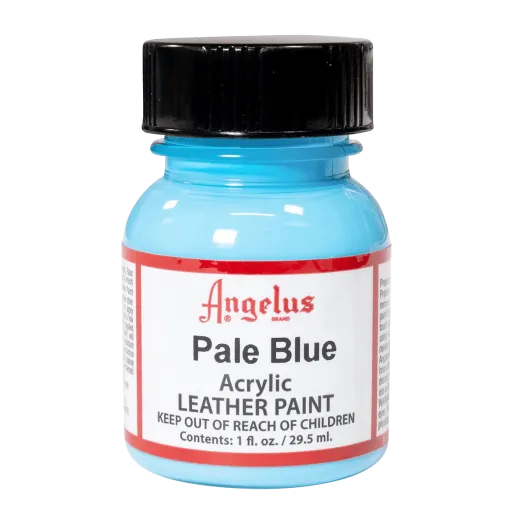 Błękitna farba Angelus do customizacji sneakersów i jeansu. Białe farby akrylowe do skór licowych i tkanin. Stosowane do butów, katan, toreb