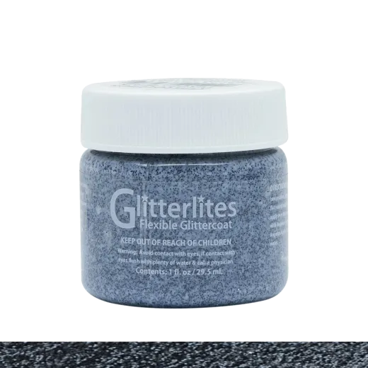 Czarna akrylowa brokatowa farba do customizacji i rękodzieła. Farby z brokatem do butów, jeansu, ubrań, skór, tkanin. 