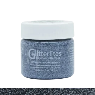 ANGELUS Glitterlites Leather Paint 1oz #235 TUXEDO BLACK / Czarna brokatowa farba akrylowa do customizacji Jeansu i Sneakersów