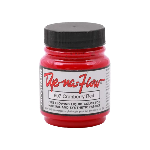 JACQUARD Dye-Na-Flow Paint 2.25oz #807 CRANBERRY RED / ŻURAWINOWOCZERWONA płynna farba akrylowa do tkanin