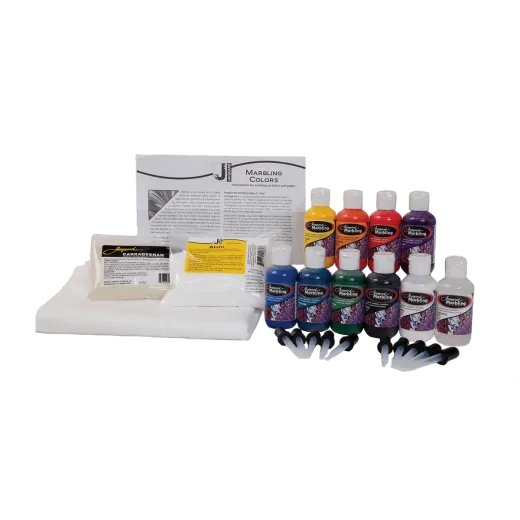 Zestaw do marmurkowania papieru , do tworzenia własnych wzorzystych tkanin, jedynych w swoim rodzaju papier do pakowania, kartki z życzeniami, dzieła sztuki itp.