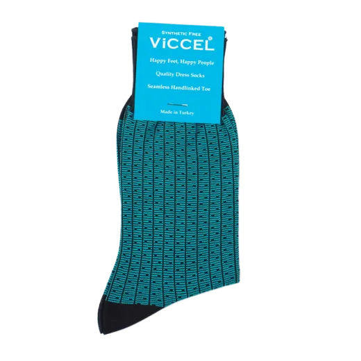 Niebieskie wysokiej jakości skarpety męskie wykonane z długowłóknistej egipskiej bawełny