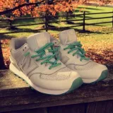 Okrągłe sznurowadła zielono białe stworzone  do popularnych modeli Adidas Yeezy 350 Boost czy Adidas NMD