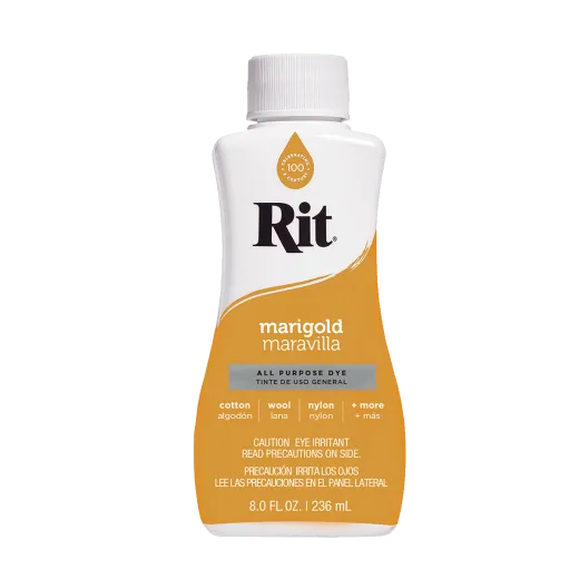 uniwersalny aksamitny barwnik do tkanin i innych powierzchni w formie płynnej RIT DYE  Marigold