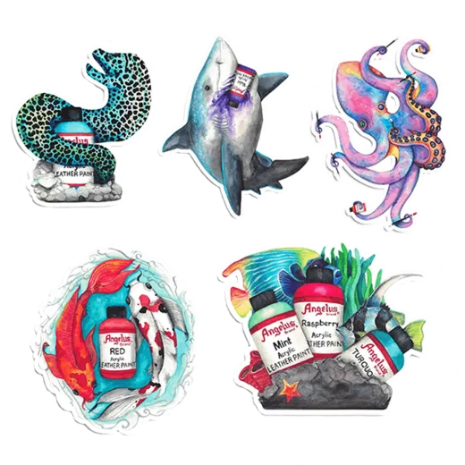 ANGELUS Stickers by Kendra Customs kpl / 5szt