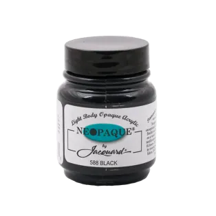 JACQUARD Neopaque Paint 2.25oz #588 BLACK / CZARNA mocnokryjąca farba akrylowa do ubrań, butów i rękodzieła
