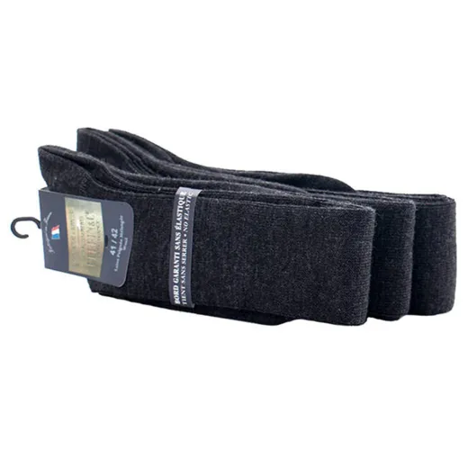 PERRIN Men Knee Socks 490 Anthracite / Luksusowe antracytowe podkolanówki męskie