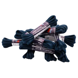 MR Laces Round Waxed 5mm Navy Blue - granatowe okrągłe sznurowadła woskowane