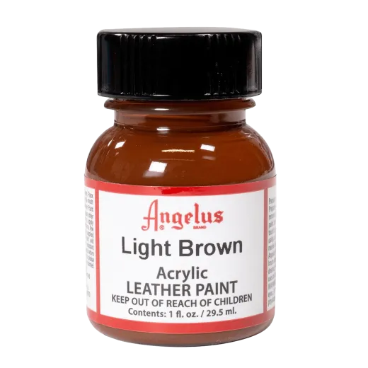 Jasnobrązowa farba Angelus do customizacji sneakersów i jeansu. Jasnobrązowe farby akrylowe do skór licowych i tkanin. Stosowane do butów, katan, toreb