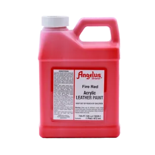 ANGELUS Acrylic Leather Paint 1-Pint #185 FIRE RED / OGNISTOCZERWONA farba akrylowa do malowania Sneakersów i Jeansu