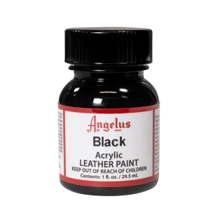 ANGELUS Acrylic Leather Paint Standard 1oz #001 BLACK / CZARNA farba akrylowa do malowania Sneakersów i Jeansu
