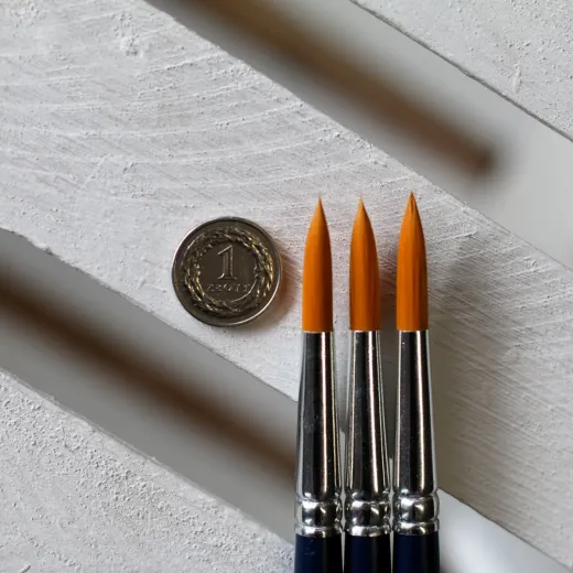 ELCO Brush Round Golden Nylon 12 / Okrągły spiczasty pędzelek do farb i barwników