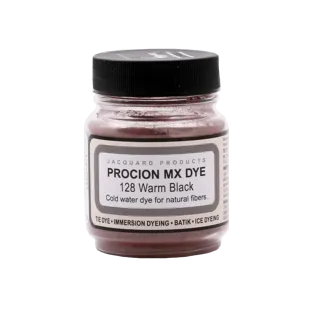 JACQUARD Procion MX Dye 0.66oz #1128 WARM BLACK / Czarny barwnik do tkanin z naturalnych włókien roślinnych (celulozowych)