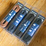 Okrągłe woskowane grube sznurowadła granatowe