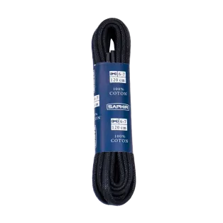 SAPHIR BDC Laces Round Waxed Navy Blue - Granatowe grube okrągłe sznurowadła woskowane