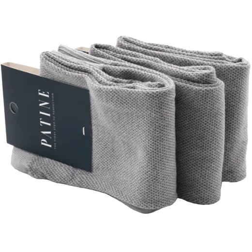 Casualowe męskie skarpety jasnoszare w ciemnoszarą mereżkę. Skarpety do trampek i butów eleganckich.