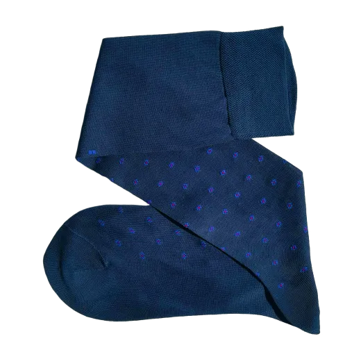 Casualowe męskie skarpety granatowe. Podkolanówki do trampek i butów eleganckich.