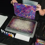 Zestaw do marmurkowania papieru , do tworzenia własnych wzorzystych tkanin, jedynych w swoim rodzaju papier do pakowania, kartki z życzeniami, dzieła sztuki itp.