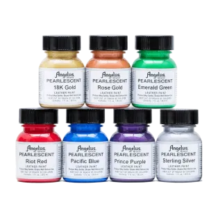 ANGELUS Acrylic Leather Paint Pearlescent 1oz / Perłowe farby akrylowe do personalizacji skór, jeansu i tkanin