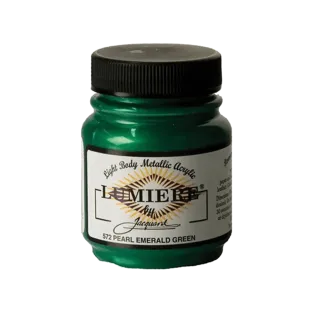JACQUARD Lumiere Pearlescent Paint 2.25oz #572 PEARL EMERALD / SZMARAGDOWA perłowa farba akrylowa do rękodzieła