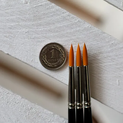 ELCO Brush Round Golden Nylon 07 / Okrągły spiczasty pędzelek do farb i barwników