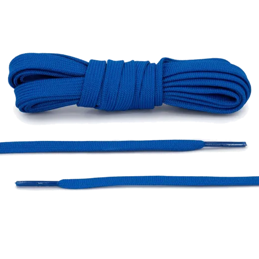 Niebieskie sznurowadła płaskie Lace Lab. Sznurówki do customizacji sneakersów Jordan, Nike, Air Jordan 1, Retro High, Obsidain, Lace lab dunk replacement