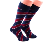 granatowe w bordowe paski skarpety męskie bawełniane idealne do butów eleganckich 