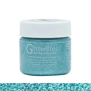 ANGELUS Glitterlites Leather Paint 1oz #237 ICE BLUE / Niebieska brokatowa farba akrylowa do customizacji Jeansu i Sneakersów