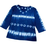 Farbowanie koszulek, sukienek, ubrań, odzieży na niebieski, granatowy odcień indygo tie dye. Rękodzieło, customizacja.