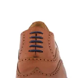 Wytrzymałe granatowe sznurowadła woskowane płaskie 3.5mm