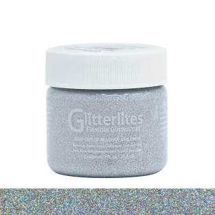 ANGELUS Glitterlites Leather Paint 1oz #239 HOLOGRAPHIC STAR / Holograficzna brokatowa farba akrylowa do customizacji Jeansu i Sneakersów