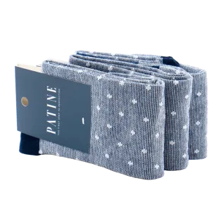 PATINE Socks PAKOD01 Navy Blue / White - Skarpety klasyczne