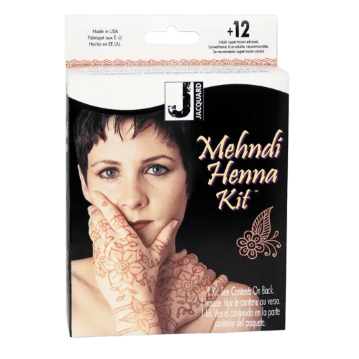 Henna do ciała, do tworzenia tatuaży na ramionach, dłoniach, brzuchu, udach. Zmywalna farba do ciała.