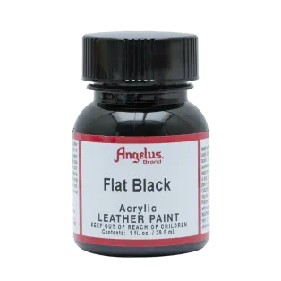 ANGELUS Acrylic Leather Paint 1oz #101 FLAT BLACK / CZARNA matowa farba akrylowa do malowania Sneakersów i Jeansu