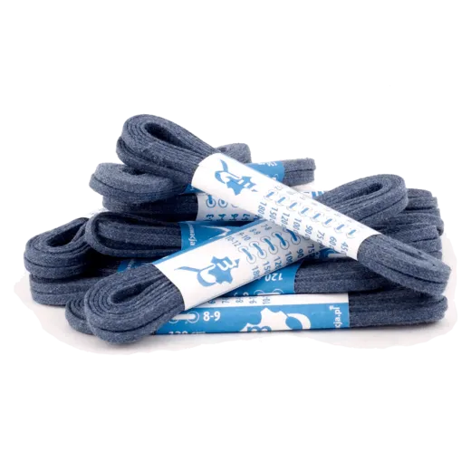 Wytrzymałe dżinsowe sznurowadła cienkie płaskie woskowane