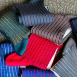 Skarpety, skarpetki, podkolanówki Shadow do garnituru - czerwony, niebieski, idealne na prezent