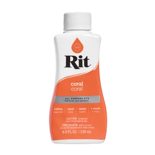RIT DYE All-Purpose Liquid Dye 8oz CORAL / KORAL uniwersalny barwnik w płynie do tkanin i innych powierzchni