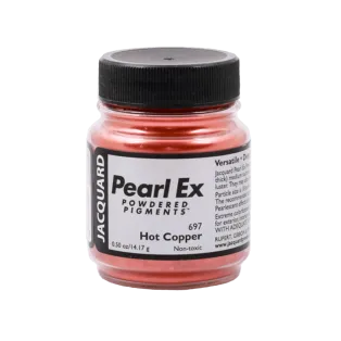 JACQUARD Pearl EX Powdered Metallic Pigments 0.5oz #697 HOT COPPER / Miedziane metaliczne i perłowe pigmenty w proszku do rękodzieła