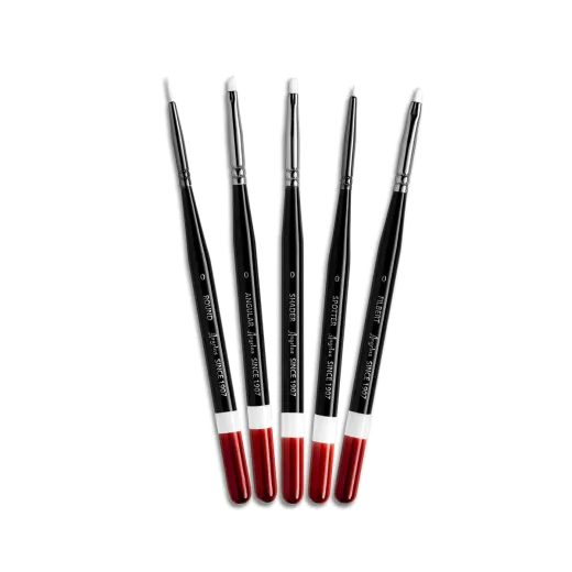 Zestaw pięciu syntetycznych pędzli do malowania sneakersów, toreb, akcesoriów