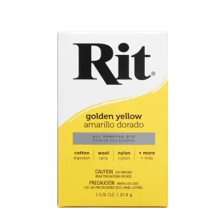 RIT DYE All-Purpose Powder Dye 1.125oz GOLDEN YELLOW / ZŁOTOŻÓŁTY uniwersalny barwnik w proszku do tkanin i innych powierzchni