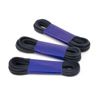 SAPHIR BDC Laces Leather 3mm Navy Blue - granatowe płaskie sznurowadła skórzane, rzemyki