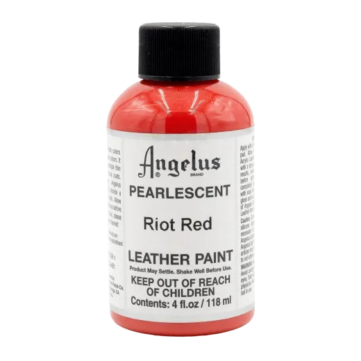 Czerwone Opalizujące farby perłowe akrylowe do customizacji sneakersów, jeansu i tkanin Angelus Pearlscent Acrylic Leather Paint.
